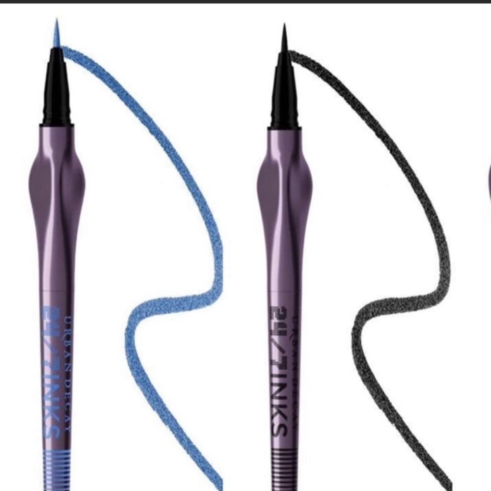 NIB 2 Urban Decay 24/7 Inks Vegan Liquid Eyeliner Pens - Oil Slick and Hi Energy